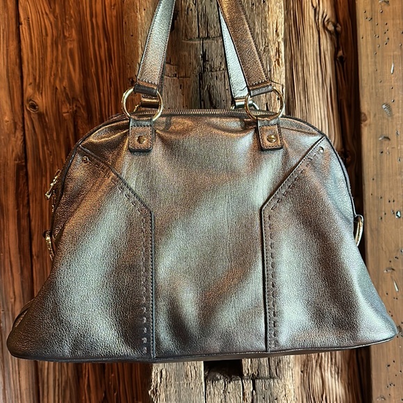 YSL SILVER LEATHER AUTHENTIC BAG - Picture 3 of 7